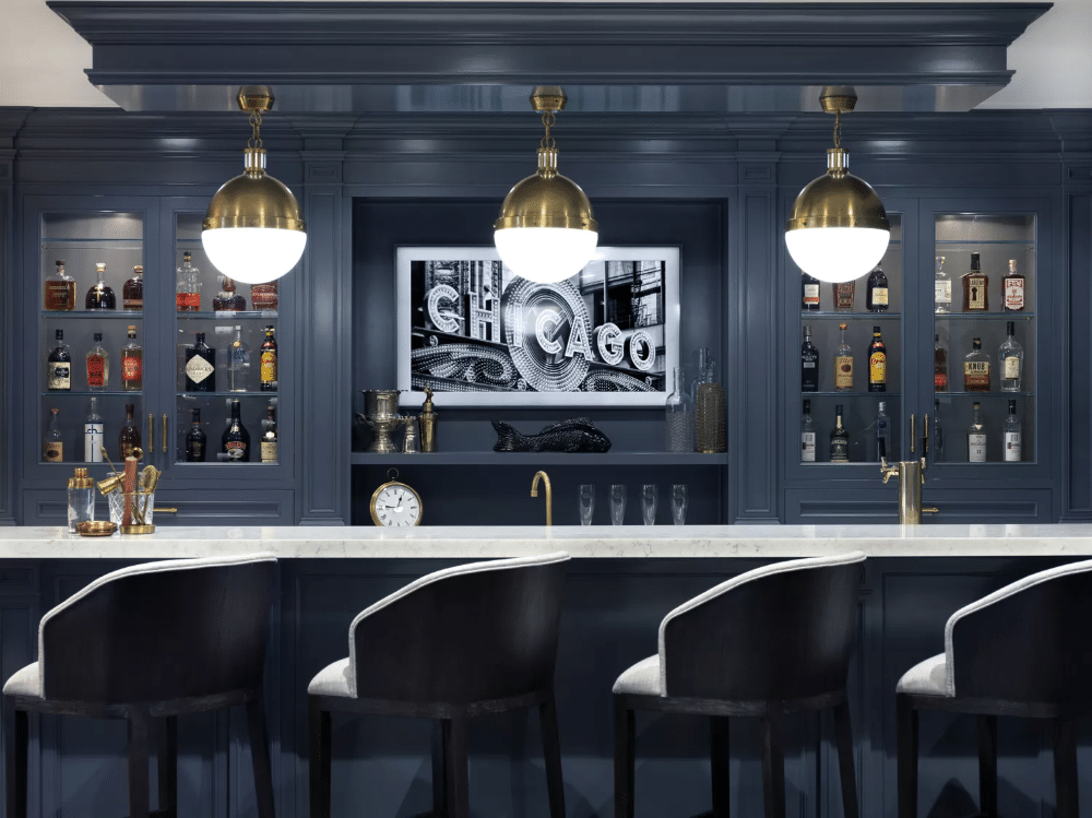 Stylish small man cave bar Stylish small man cave bar