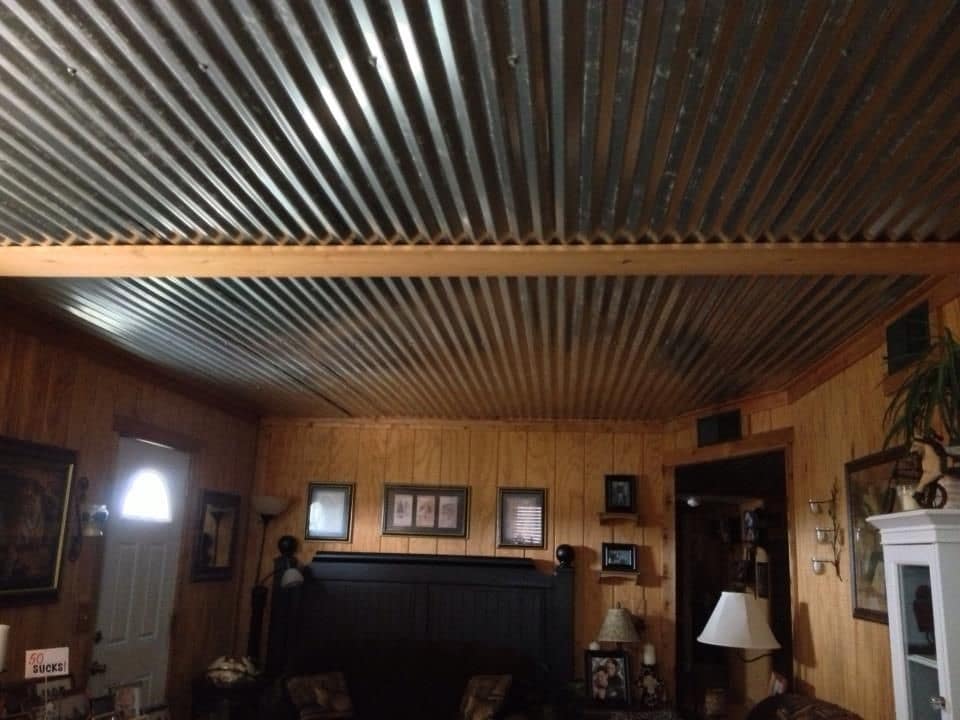 Tin ceiling with corrugation Tin ceiling with corrugation