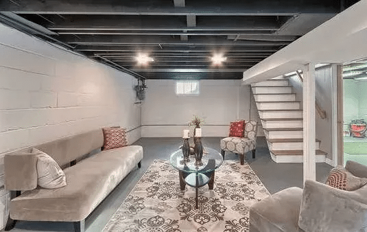 Unfinished basement low budget ideas Unfinished basement low budget ideas