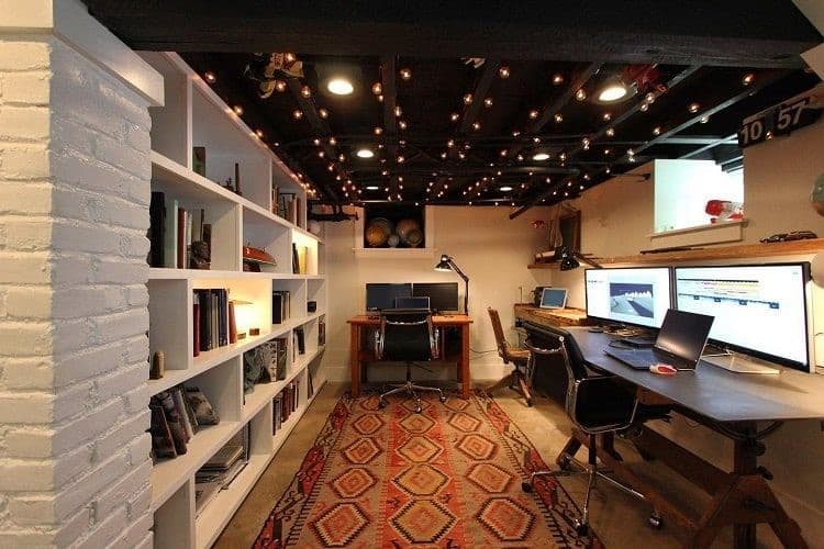 Unfinished basement studio or office ideas Unfinished basement studio or office ideas