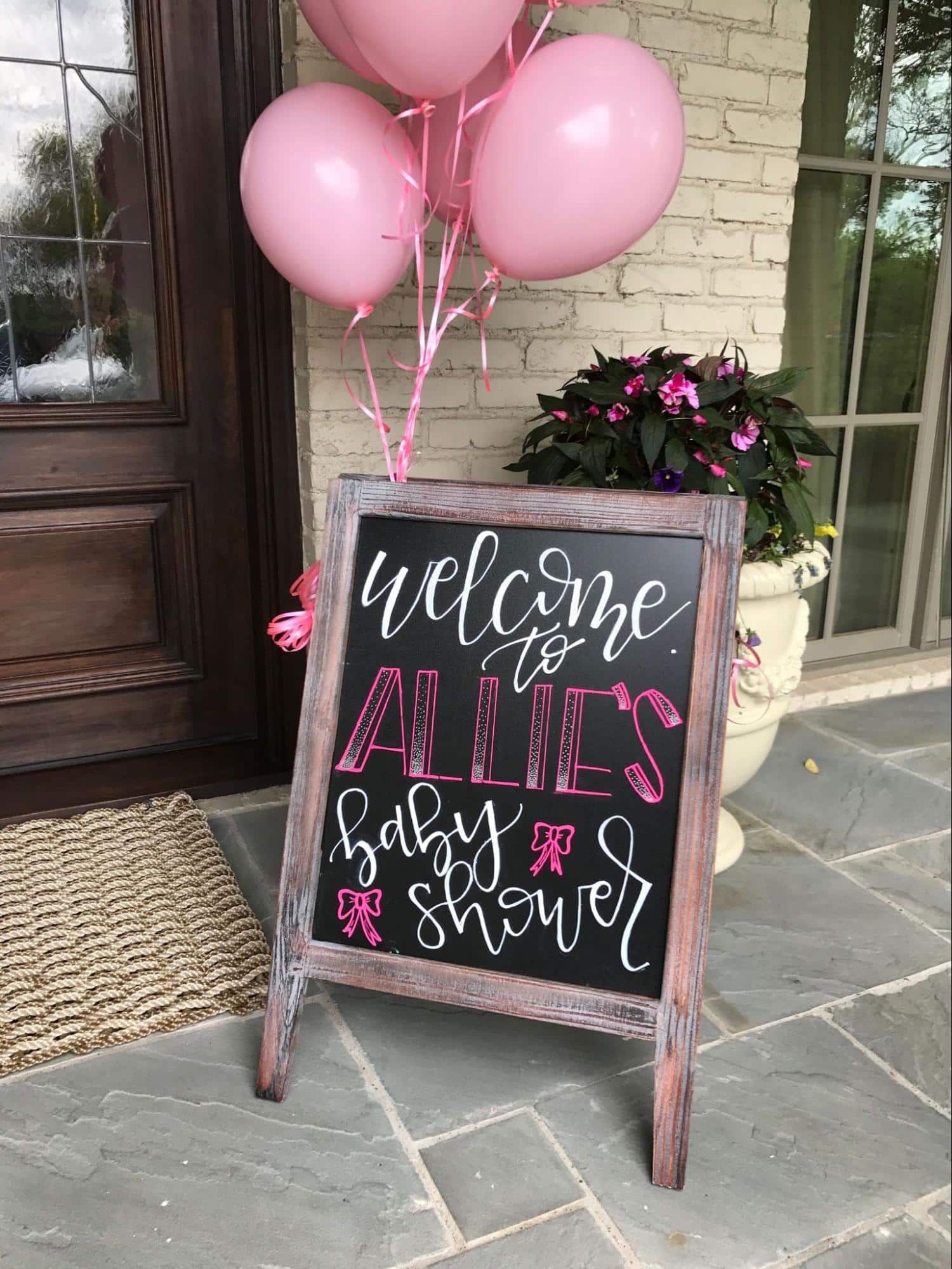 DIY: Chalkboard Baby Shower Sign – Life Is Sweet As A Peach