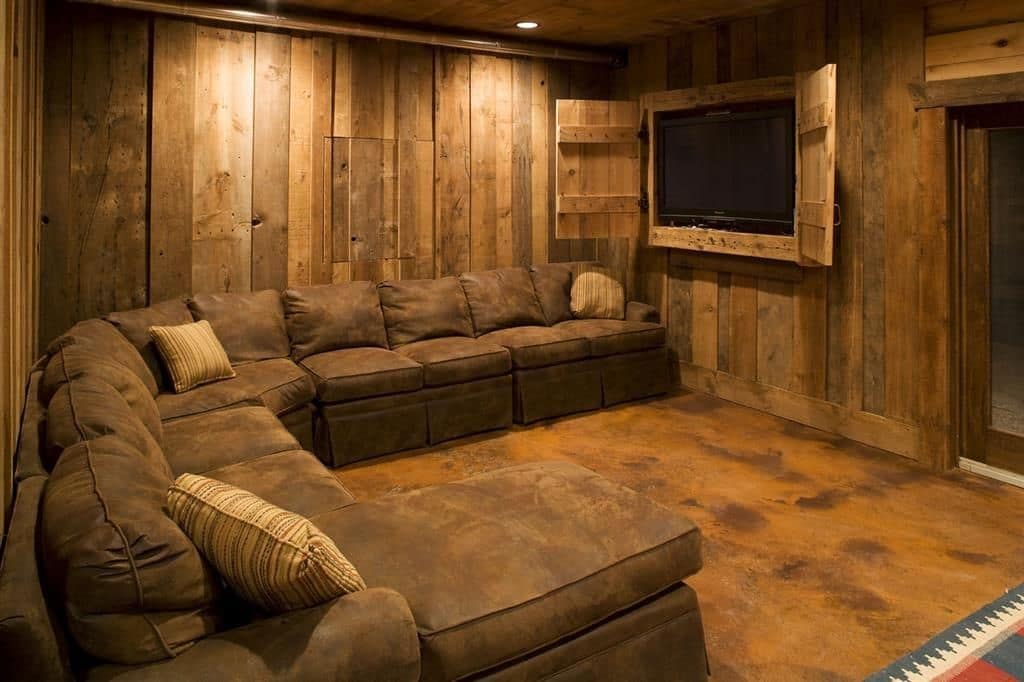Wooden floor and soft couches